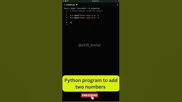Python program to add two numbers #shorts #coding #programming