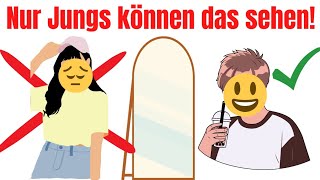 Nur Jungs Können Etwas Im Spiegel Sehen