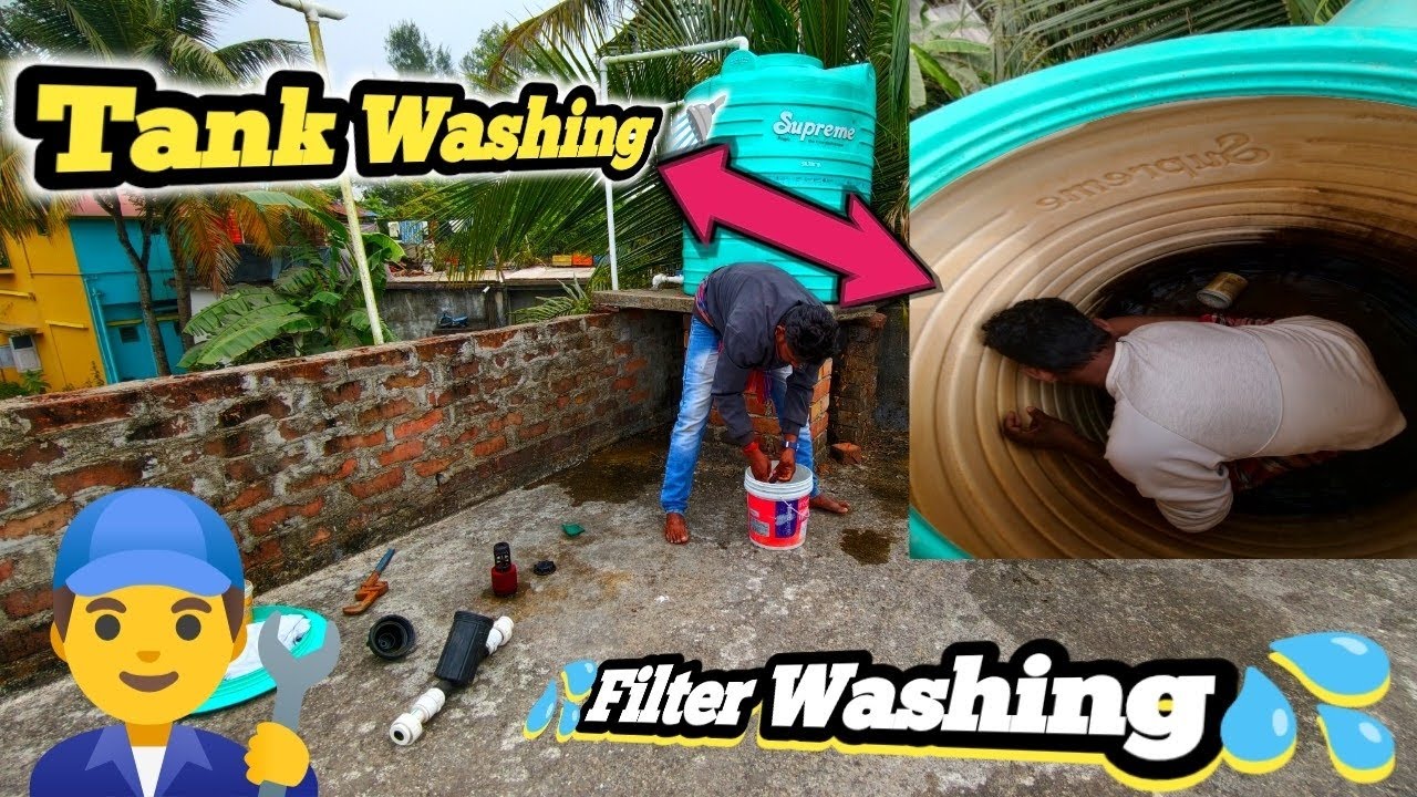 Tank Washing And Filter Washing 💦🚿🏘️ All Plumbing video 👨‍🔧
