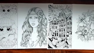 Giant Adult Coloring Haul- Etsy PDF's, Creative Haven Books - Final Part 2022