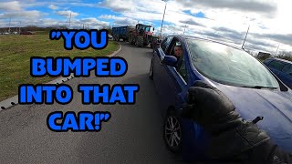 &quot;You Bumped Into That Car!&quot; UK Bikers vs Crazy, Angry People and Bad Drivers #156