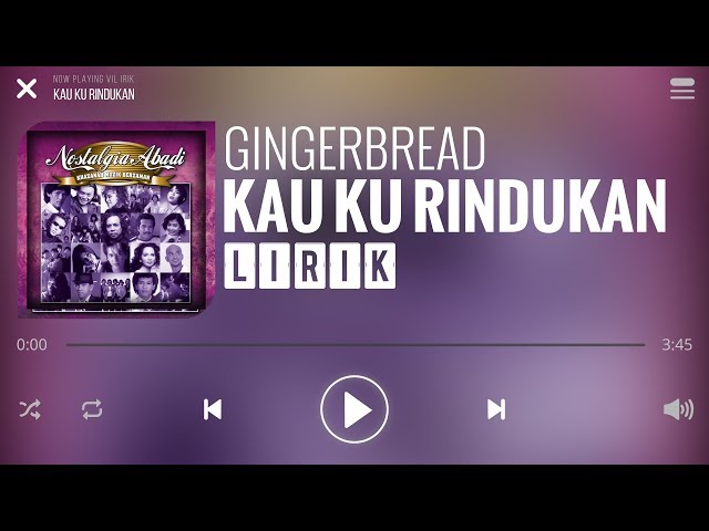 Gingerbread - Kau Ku Rindukan [Lirik] class=