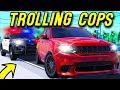 Roblox roleplay  trolling the cops with 1000hp trackhawk
