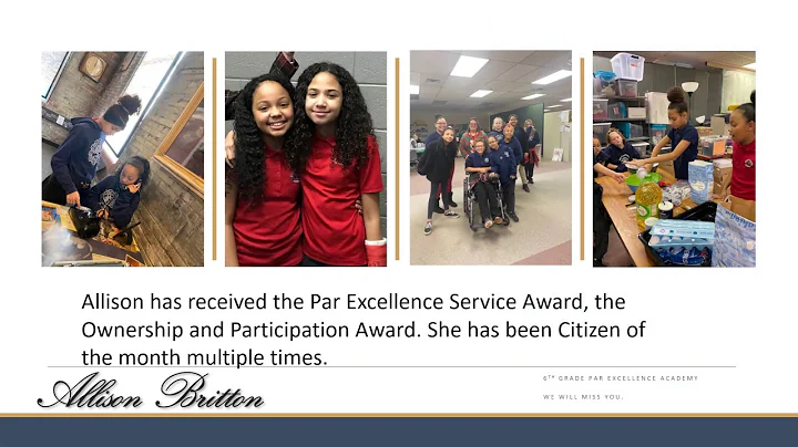 Par Excellence Academy 6th grade showcase Allison ...