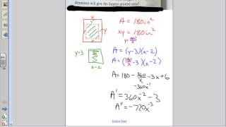Calculus Optimization Example -- Juda math