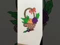 Most Satisfying Coloring fruit basket 🧺 💕❤️💕|alcohol markers#shorts #trending #love #maria