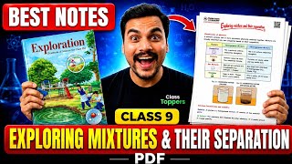 Exploring Mixtures and Their Separation Class 9 Science Best Notes PDF 2026 🔥 | Rohit Mishra