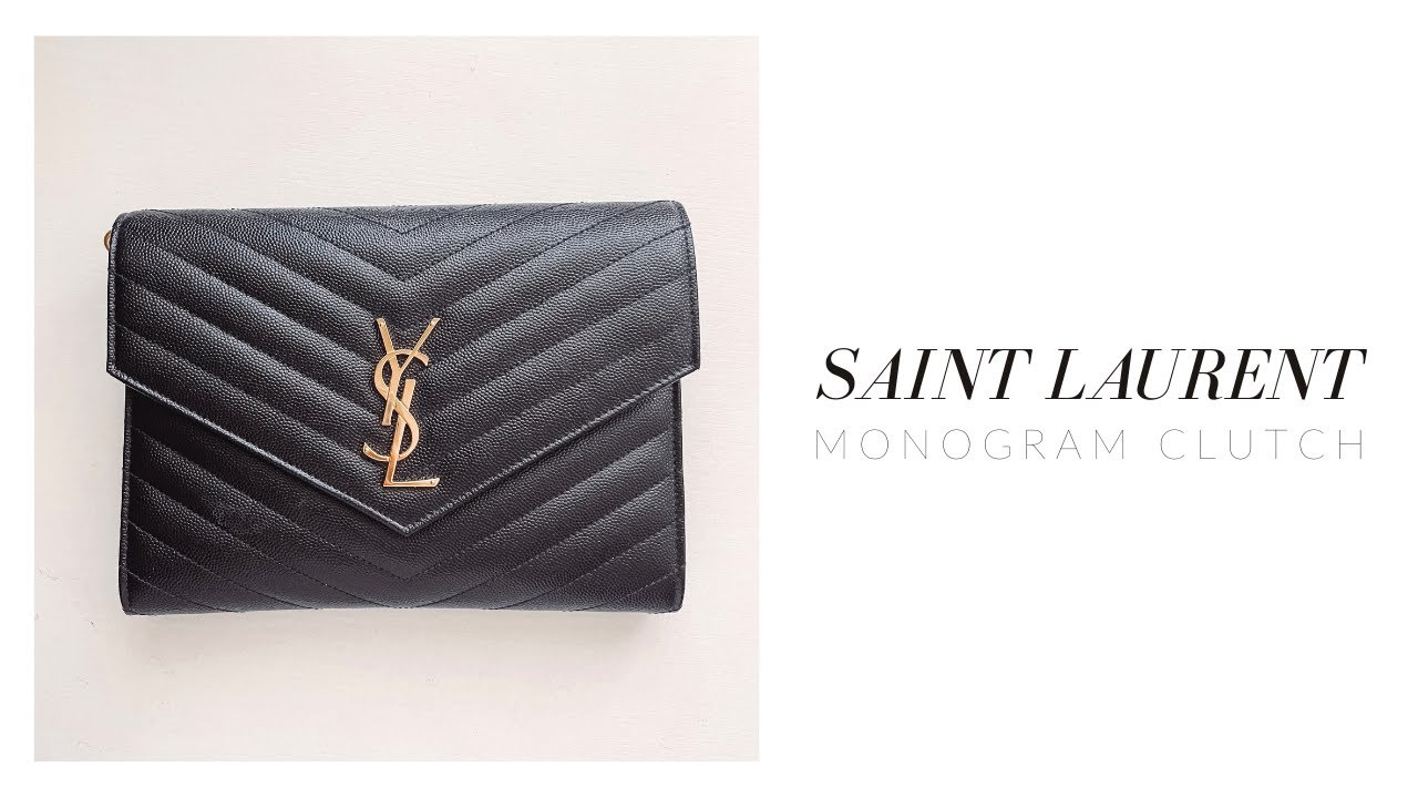 【SAINT LAURENT】MONOGRAM CLUTCH YSL Monogram Clutch Unboxing | Crossbody Conversion | What