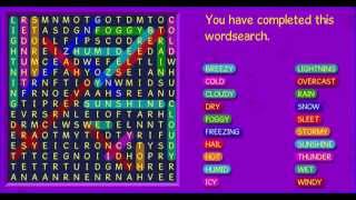 Weather Word Search | Level 3 | Binweevils