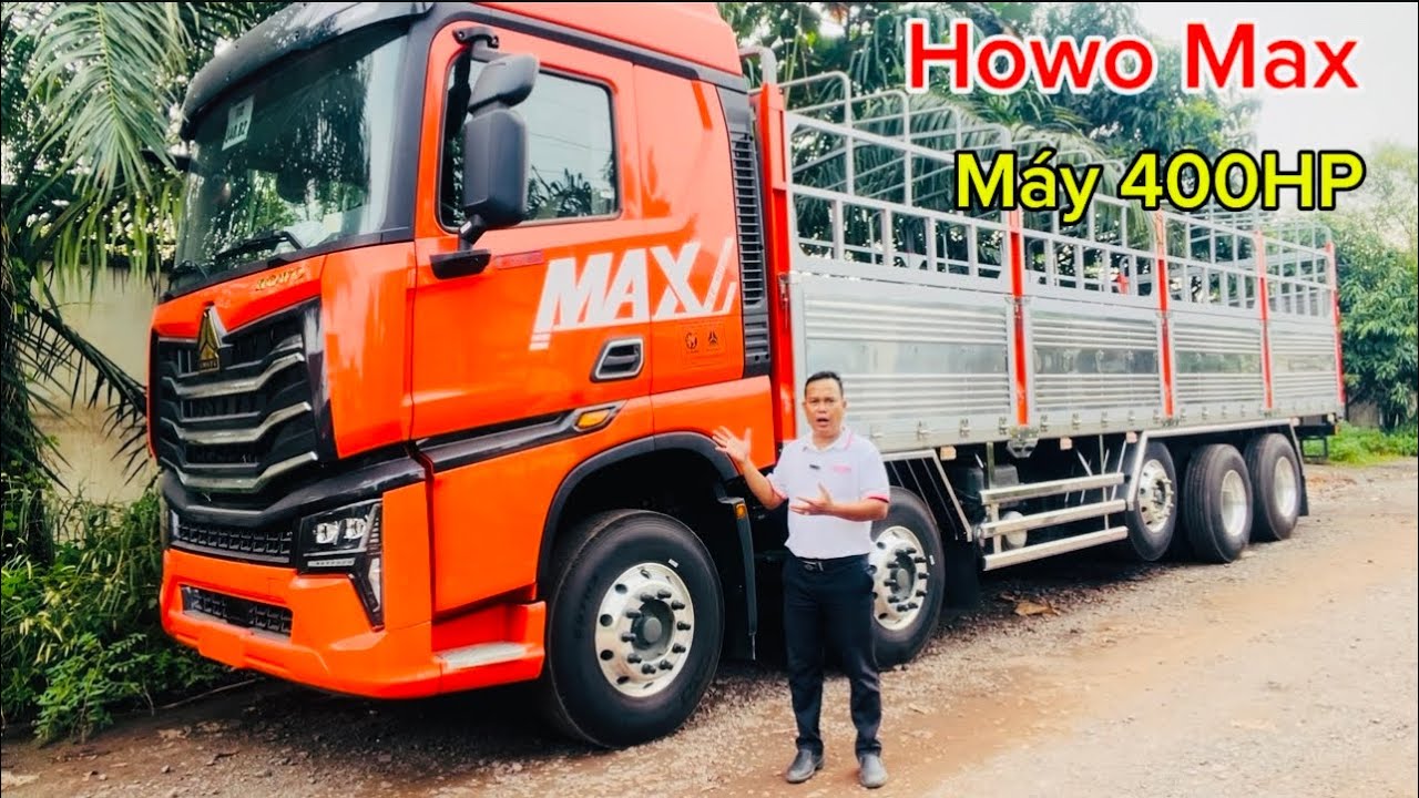 Siêu phẩm Howo Max 5 chân 21 tấn thùng dài 9,7 mét. Máy Man(Đức) 400HP