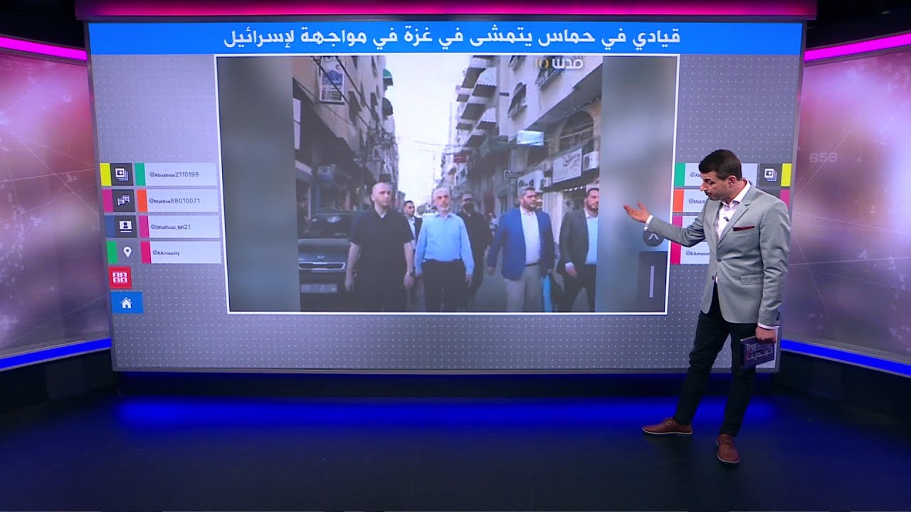 في مواجهة لإسرائيل...  القيادي في حماس يحيى السنوار يتمشى في شوارع غزة