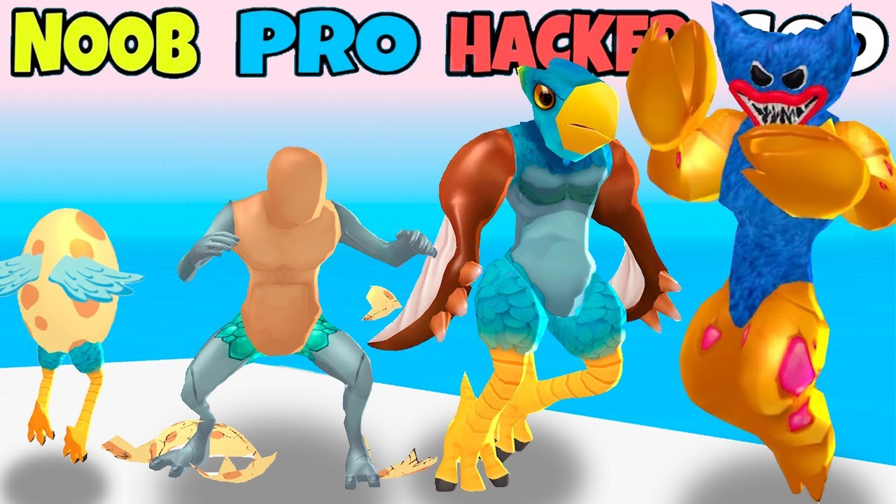 NOOB vs PRO vs HACKER vs GOD in Monster Egg 3D