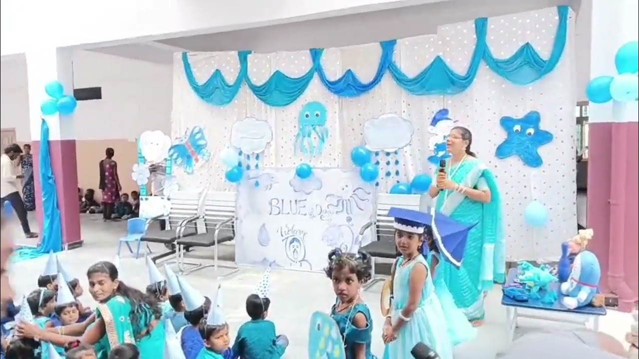 Blue colour day celebration in geetham  jdcl