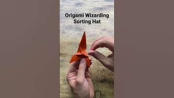 EASY WIZARDING SORTING HAT HOGWARTS PAPER ORIGAMI TUTORIAL | HOW TO MAKE SORTING HAT HARRY POTTER