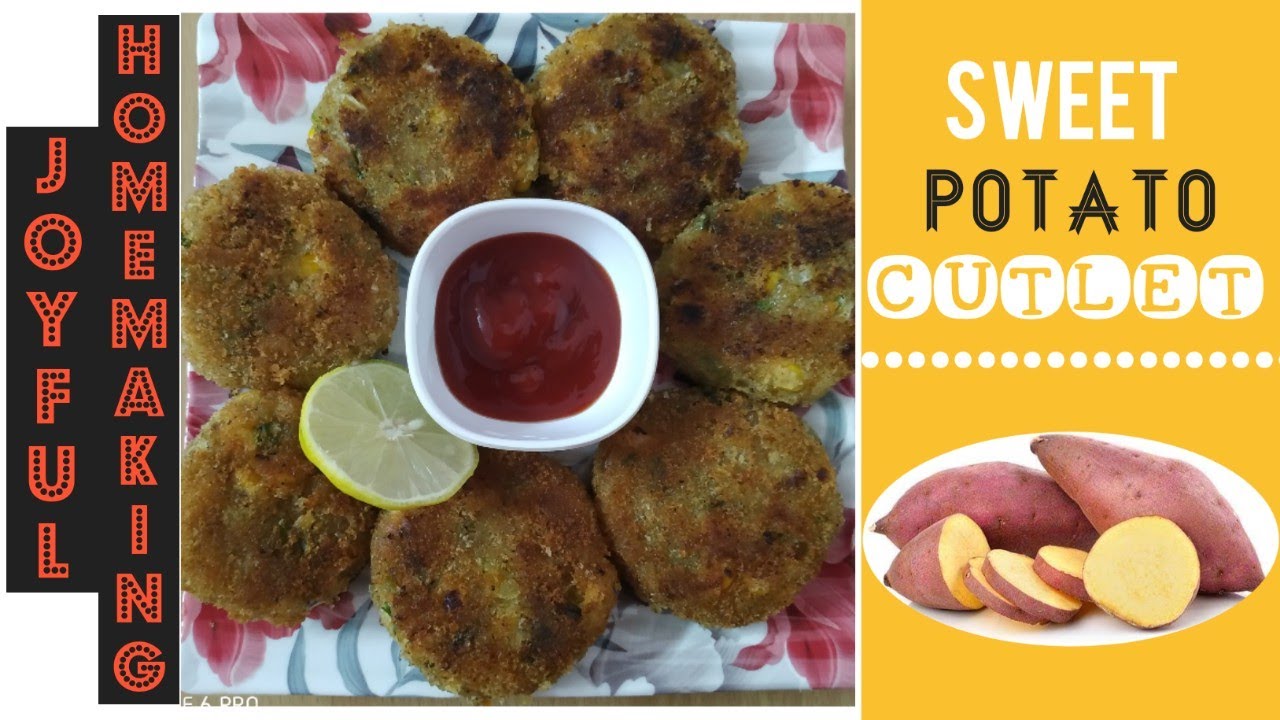 Sweet Potato Cutlet for kids how to make healthy Easy snacks recipe