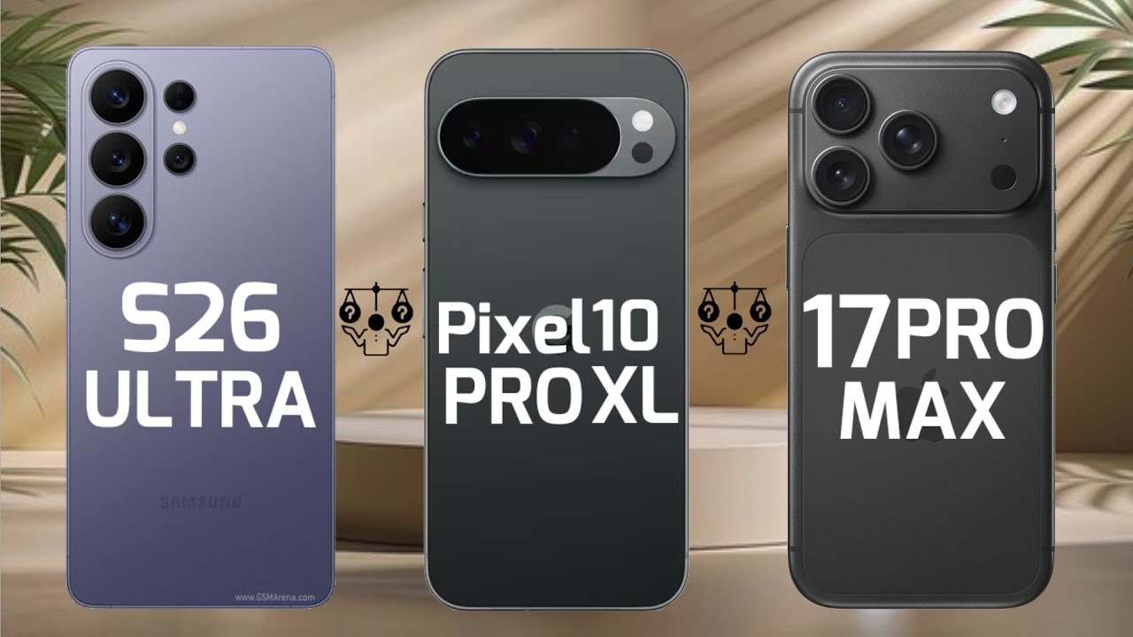 Galaxy S26 Ultra Vs Google Pixel 10 Pro XL Vs IPhone 17 Pro Max 