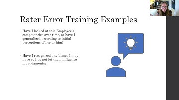 Rater Error Training - Job Analysis Presentation - Matt