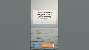 Success Is Earned, Not Given 💯 | Motivational Quote #Shorts