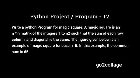 EP 12 | Language Python | Program | Project I go2collage