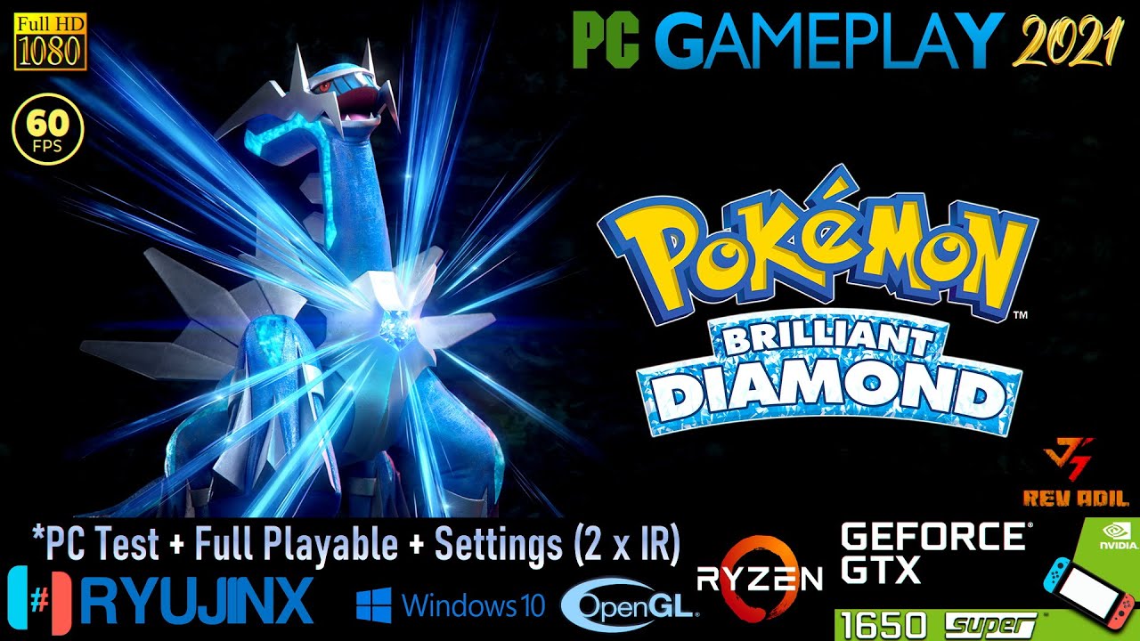 Pokémon Brilliant Diamond (Switch) - PC Gameplay RYUJINX 