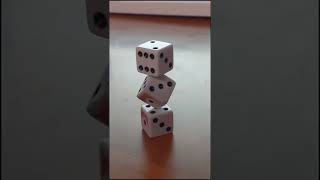 Stacking 3 dice #partytrick #balance