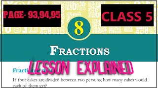 Class 5 /page 93,94,95  /lesson  fraction /Kerala syllabus
