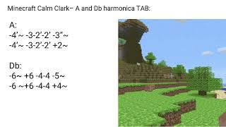 practice: Minecraft Calm Clark– A and Db harmonica TAB
