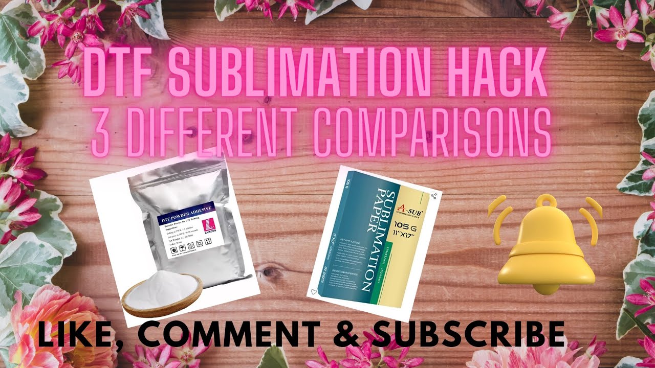 Sublimation hack with DTF powder and glitter dtf film #sublimationprin