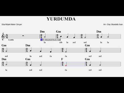 YURDUMDA-(Tohumlar Fidana)--Dm--:Guitar,Keyboard,Violin,Flute,Melodica,Ukulele,Recorder.