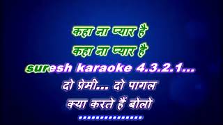 kaho na pyar hai _ with female karaoke lyrics scrolling