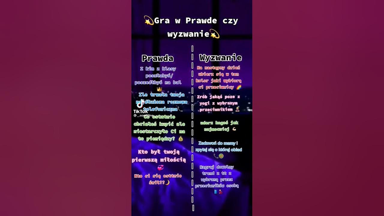 Pytania I Wyzwania Do Gry W Butelkę
