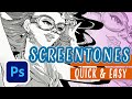 Easy Manga Screentones in Photoshop for Beginners, simple and automatic