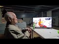 Iggy watching himself on TV.