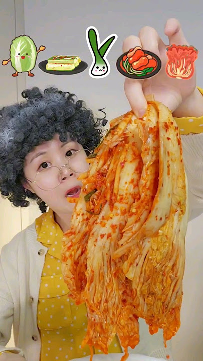 Kimchi🥬emoticon mukbang😋 #funny #shorts
