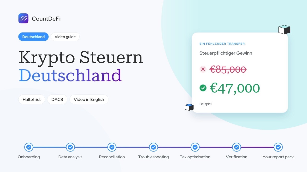 Krypto Steuern Deutschland 2026: Haltefrist, DAC8 und DeFi (English) | CountDeFi