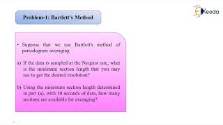 Problem 1 Bartlett s Method - Power Spectrum Estimation - Advanced Digital Signal Processing
