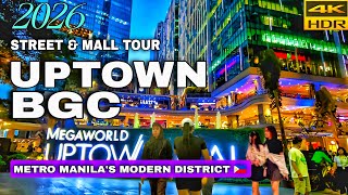 The BEST Nightlife Spot In BGC? Uptown Bonifacio  Walking Tour From Sunset To Night | 4K Philippines