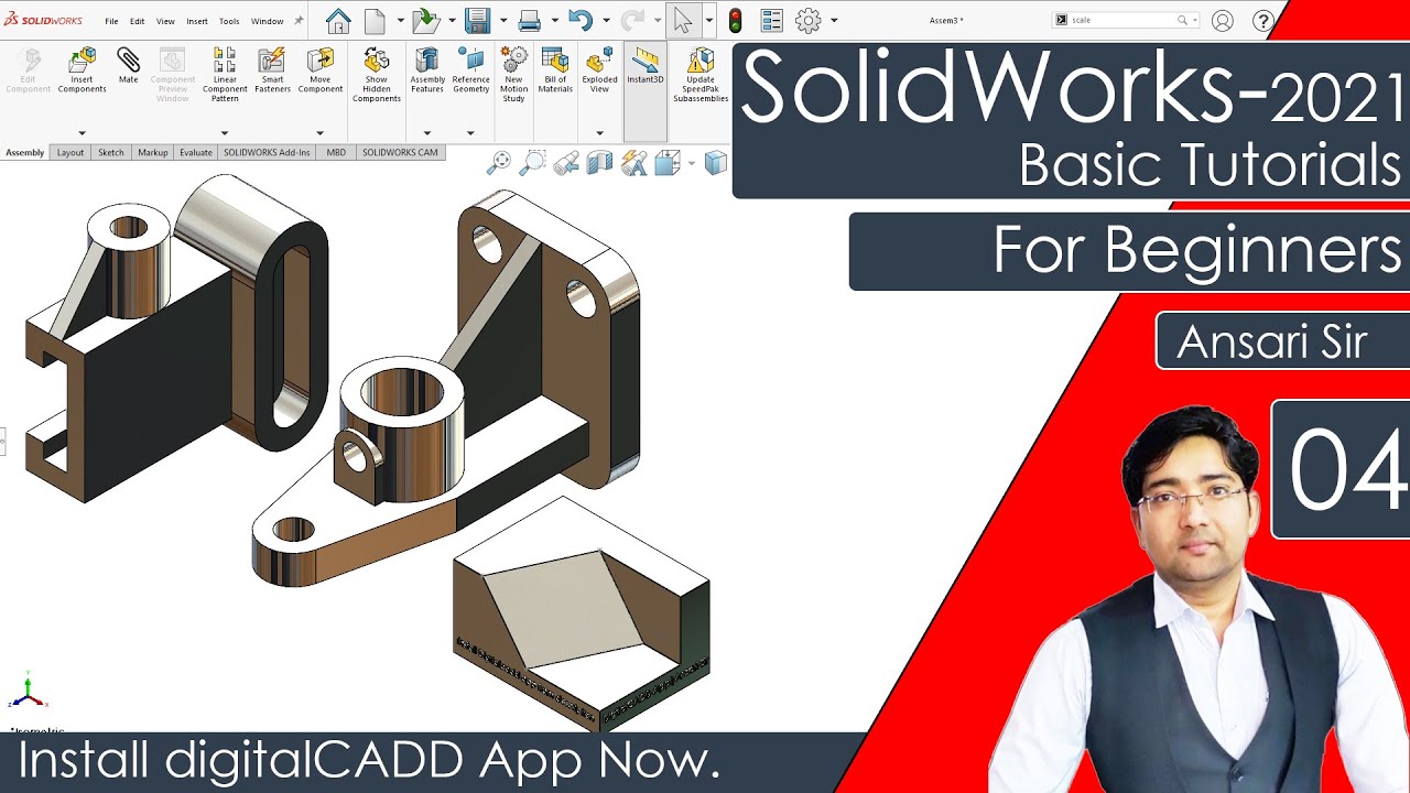 SolidWorks Tutorial for Beginners | SolidWorks Full Course In Hindi ...