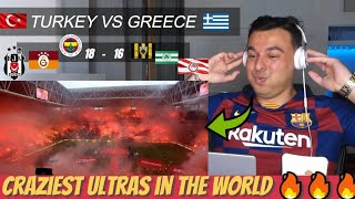 🇹🇷 TURKEY VS GREECE 🇬🇷 | WHICH ONE HAS THE BEST ULTRAS? | ITALIAN REACTION 😱🔥