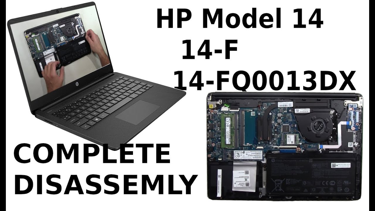 HP Model 14F 14FQ0013DX Take Apart Complete Disassembly How to
