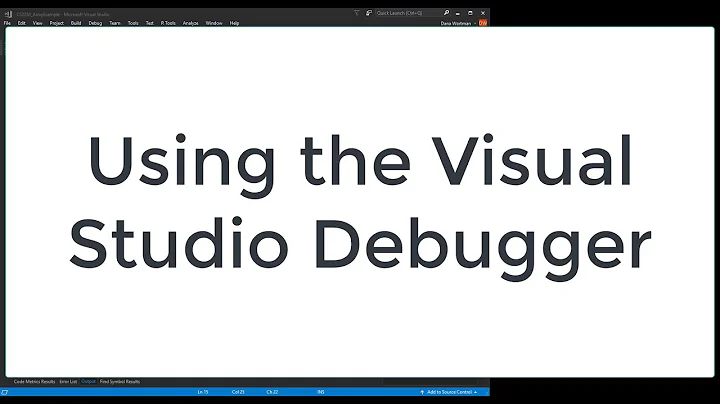 Debugging C++ with Visual Studio