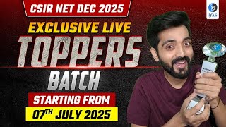 Strategy for CSIR NET DEC 2025 with - Topper's batch