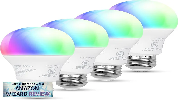 Amazon Basics Smart A19 LED Light Bulb red green blue white. color Review