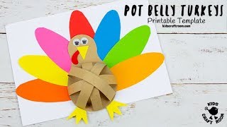 3D Pot Belly Turkey Craft
