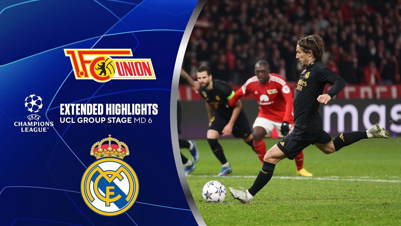 Union Berlin 2-3 Real Madrid: Goals and highlights - Champions ...