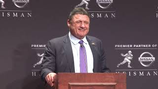 LSU HC Ed Orgeron speaks highly of 2019 Heisman Winner Joe Burrow