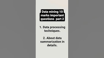 Data mining important questions for 4 th sem BCA #degree #education #questions