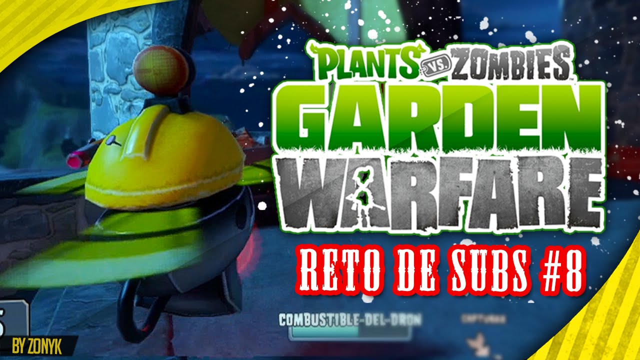 ¡Solo Drón Zombot de Ingeniero! - RETO DE SUBS #8 (PvZ Garden Warfare) slime expo