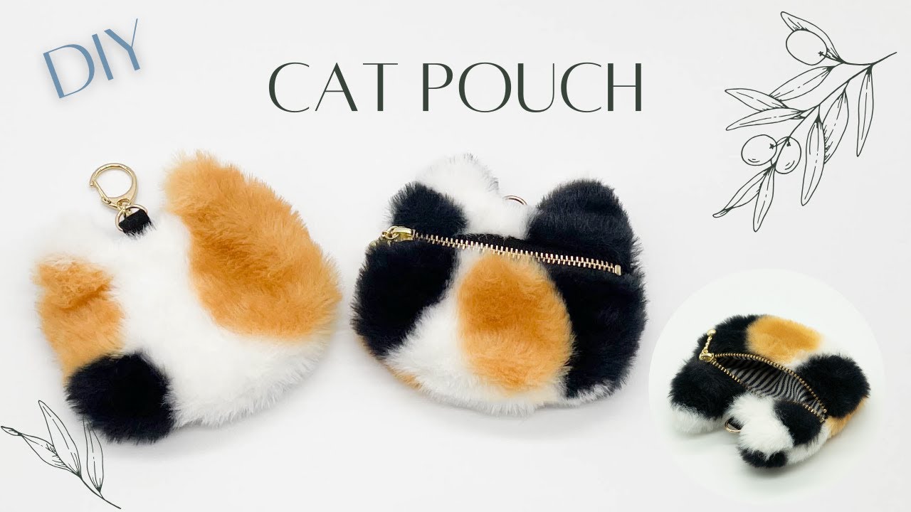 思わず触りたくなるふわもこ猫ポーチ - YouTube