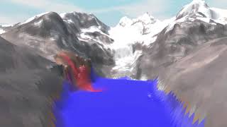 2022 Laguna Upiscocha GLOF | Animation of r.avaflow simulation screenshot 4